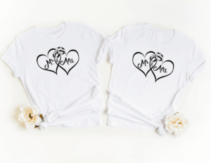 Seturi de Tricouri Albe de Mire si Mireasa Personalizate 2024263