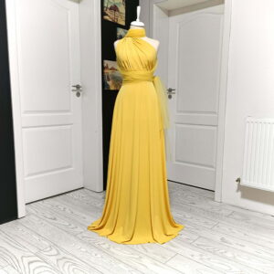 Rochie Versatilă lungă din Lycra cu bretele tulle universala RVLBT01U