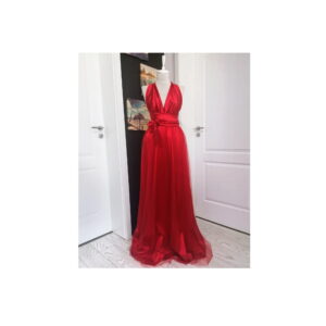 Rochie Versatilă lungă din satin cu tulle RVT005